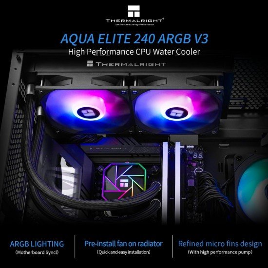 ثيرمال رايت مبرد وحدة المعالجة المركزية اكوا ايليت 240 V3 Aio صف تبريد سائل مراوح ARGB PWM لمعالج انتل LGA1150 &&& 1151 1155 1156 1200 2011 1700 AMD:AM4 AM5 كمبيوتر ايه اي او 4-Pin ثيرمال رايت مبرد وحدة المعالجة المركزية اكوا ايليت 240 V3 Aio صف تبريد سائل مراوح ARGB PWM لمعالج انتل LGA1150 &&& 1151 1155 1156 1200 2011 1700 AMD:AM4 AM5 كمبيوتر ايه اي او 4-Pin